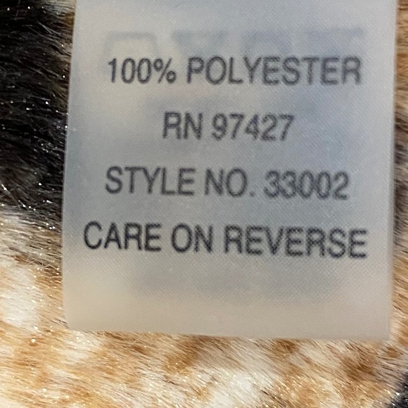 DOLCE CABO Leopard Print Brown Faux Fur Mobwife Waterfall Open Jacket S EUC - Picture 15 of 16